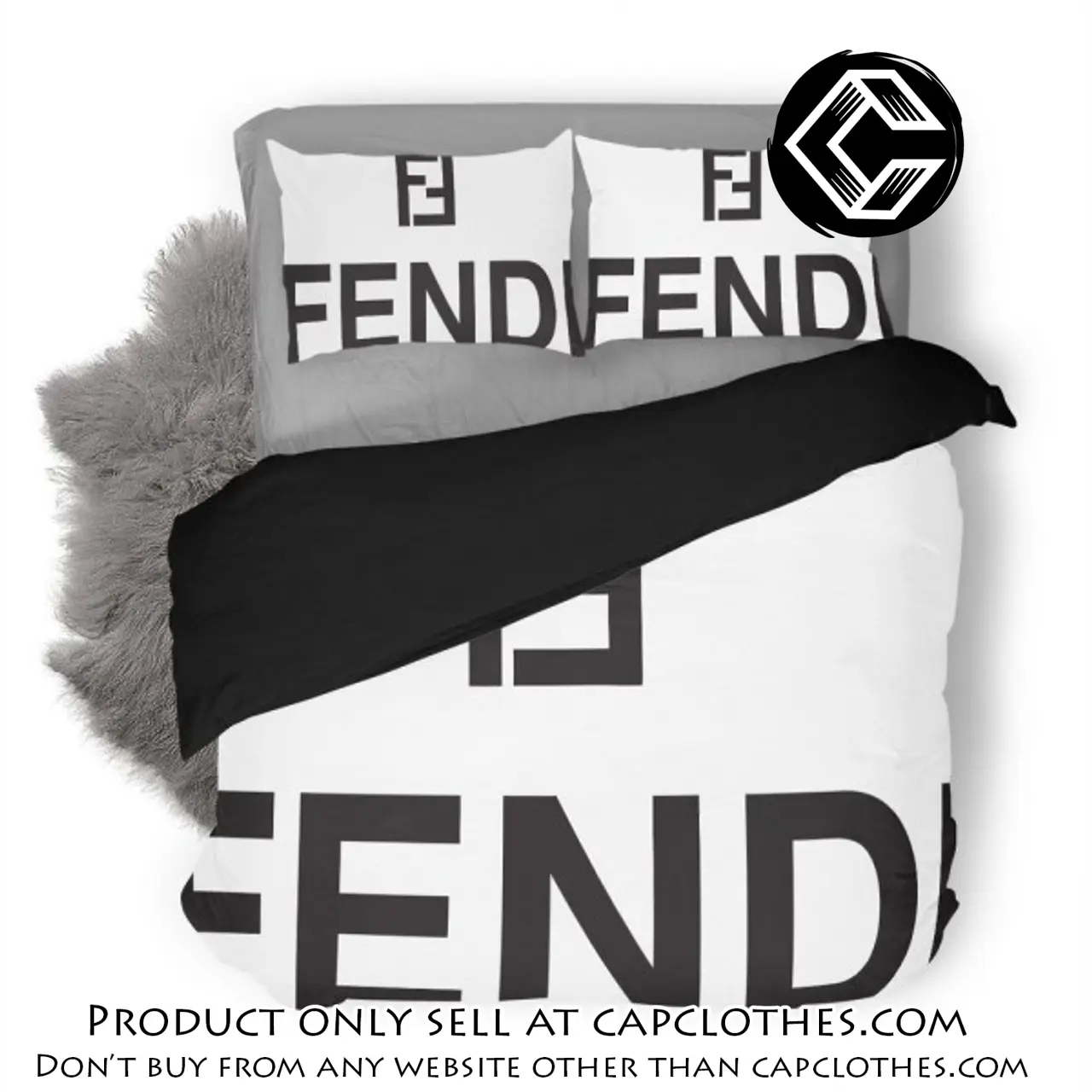 Fendi premium luxury logo fashion brand premium bedding set home decor cc4339307